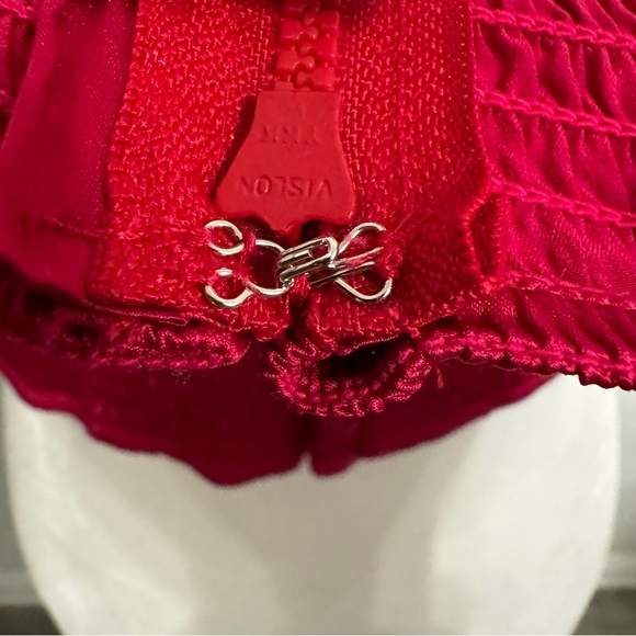 Vintage Nordstrom’s Lingerie Silk bustier Corset Strapless Top With Boning Red - Picture 6 of 9